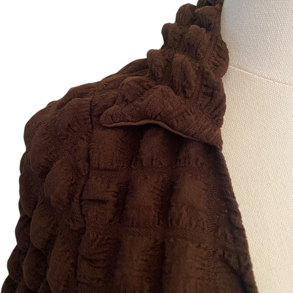 Motel Rocks Brown Textured Bubble Knit Button-Up Top – XS ✨ never worn - Picture 4 of 9